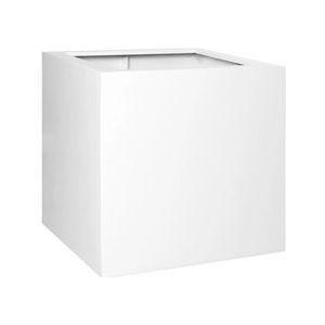 Bloempot Pottery Pots Essential Block XXL Glossy White 70 x 70 x 70 cm