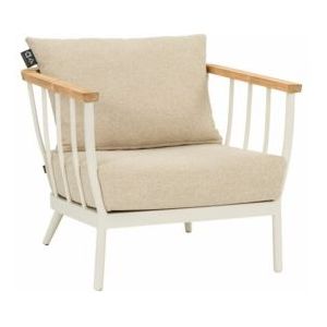 Loungestoel Applebee Condor Lounge Chair 80 Aluminium Teak Oyster Cotton Flower