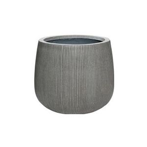 Pottery Pots Bloempot-Plantenbak Pax Geribbeld Grijs D 40.5 cm H 36 cm