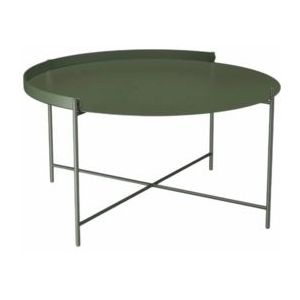 Houe - Edge Tray Table - Bijzettafel - Olijfgroen - Gepoeerd Staal - Ø76