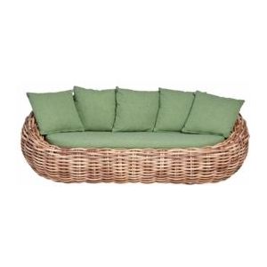Apple Bee - Cocoon Sofa - Loungebank - Mocca - Cream - Biculair Vlechtwerk
