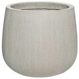 Bloempot Pottery Pots Ridged Pax M Light grey Vertically Ridged 40 x 36 cm
