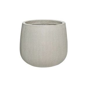 Bloempot Pottery Pots Ridged Pax M Light grey Vertically Ridged 40 x 36 cm