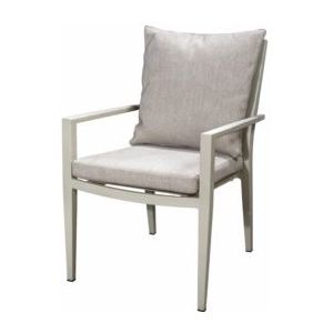 Yoi - Marinha Tuinstoel - Beige - Aluminium - Handgeweven Kussens