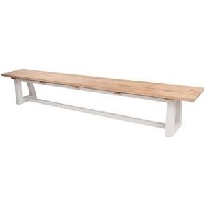 Tuinbank Suns Ovada Matt White / Natural Teak 220 x 40 x 45 cm