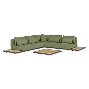 Loungeset Suns Kota Hoekopstelling 2x2 Matt Royal Grey / Soft Green (6-delig)