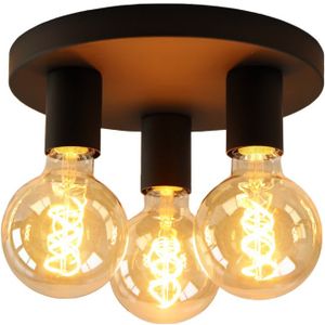 Zwarte moderne plafondlamp Rami, 3L