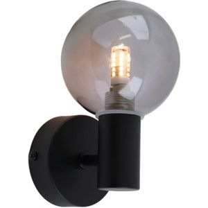 Moderne badkamer wandlamp zwart, Amer, IP44