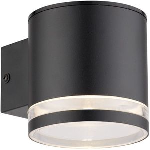 Moderne buiten wandlamp op zonne-energie zwart, Tommy, 1W, 2700K LED, IP54