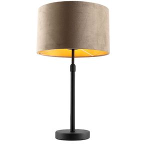 Olucia Kristianne - Moderne Tafellamp - Metaal/Stof - Goud;Taupe