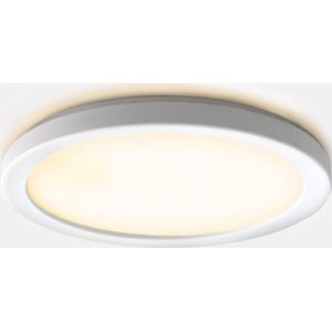 Witte badkamer plafondlamp Shivani, rond, IP44, 15W, 3000K LED