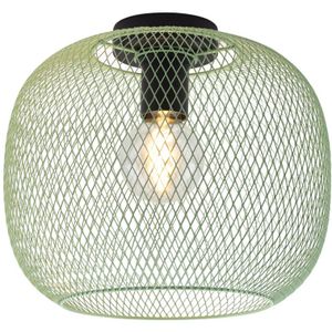 Groene plafondlamp Emado, metaal, industrieel