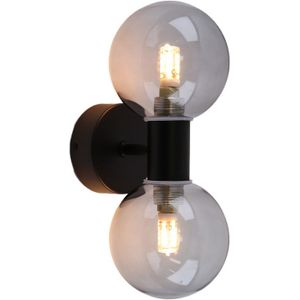Moderne badkamer wandlamp zwart, Amer, IP44