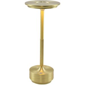 Moderne oplaadbare tafellamp goud, Arvind, 3W, warm tot koud wit verstelbare LED, met schakelaar