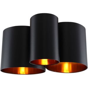 Olucia Franck - Plafondlamp - Goud/Zwart - E27