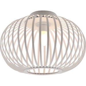 Industriële badkamer plafondlamp wit, Lieve, IP44