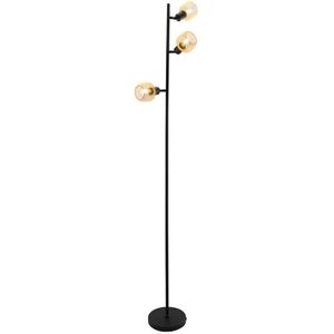 Gouden vloerlamp Emado, aluminium, industrieel, 3L