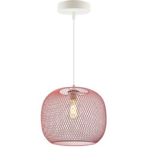 Roze hanglamp Emado, metaal, industrieel