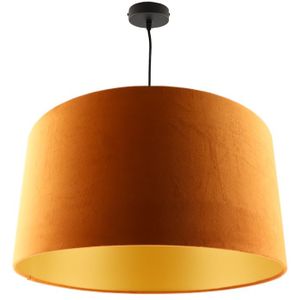 Hanglamp Urvin, oranje met goud velours, 50 cm