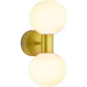 Moderne badkamer wandlamp goud, Amer, IP44