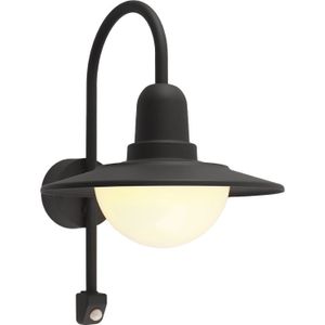 Klassieke buiten wandlamp met bewegingssensor zwart, Rolin, IP54