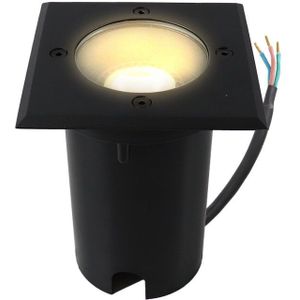 Zwarte grondspot, Clenton, aluminium, IP44