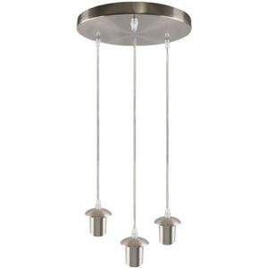 Aluminium hanglamp zonder kap chroom, Rika