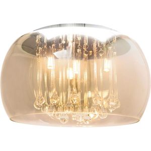 Olucia Lorenzo - Plafondlamp - Amber/Zilver - G9