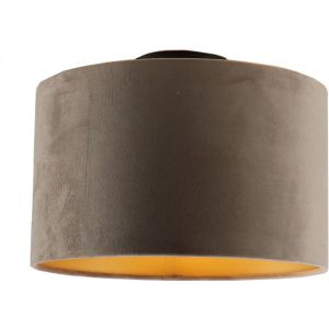 Taupe met gouden plafondlamp Krista, 30cm