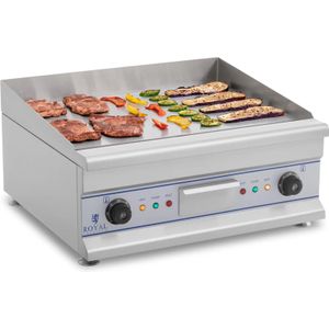 Royal Catering Elektrische bakplaat - 60 cm - glad - 2 x 3200 W