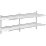 Royal Catering - Wandrek van roestvrij staal - 2 planken - 40 x 150 cm