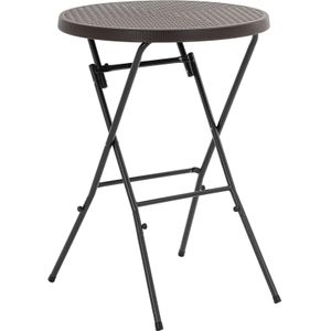 Uniprodo - Opvouwbare Tafel - Zwart - Kunststof/Staal - 75 kg Belastbaarheid