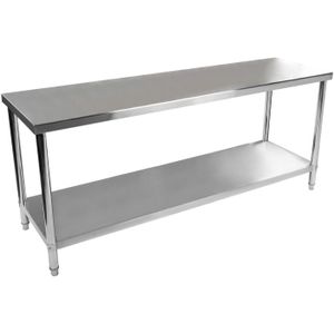 Royal Catering - RVS werktafel - ECO - 200 x 60 cm - 195 kg