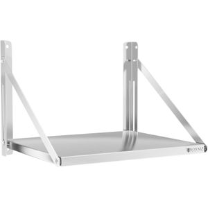 Royal Catering - Wandplank - inklapbaar - 60 x 45 cm - 40 kg - roestvrij staal