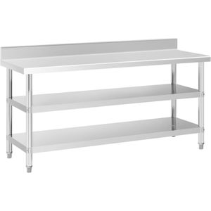 RVS werktafel - ECO - 180 x 60 cm - 226 kg - tussenplank - Royal Catering