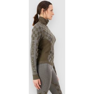 Mons Royale - Ascender - Merino Seamless Mock Longsleeve - Dames
