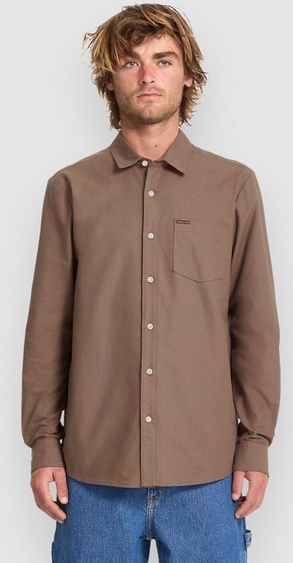 Volcom - VEECO OXFORD - Overhemd - Bruin - Lange Mouw