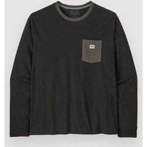 Patagonia L/S Shop Sticker Pocket Responsibili-Tee Longsleeve (Heren |zwart)