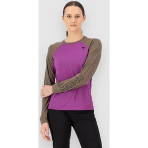 Mons Royale - Tarn Merino L/S - Merinolongsleeve - Purper