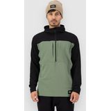 Mons Royale Offgrid Merino Fleece 1/2 Zip L/S Merinovest (Heren |zwart)