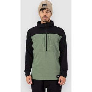 Mons Royale Offgrid Merino Fleece 1/2 Zip L/S Merinovest (Heren |zwart)