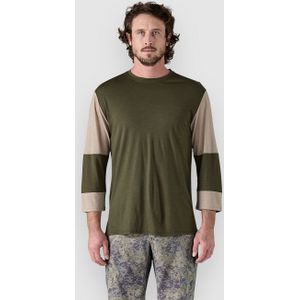 Patagonia - Merino 3/4 Sleeve - Fietsshirt - Olijfgroen