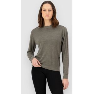 Mons Royale Womens Horizon Merino Crew Merinotrui (Dames |grijs)