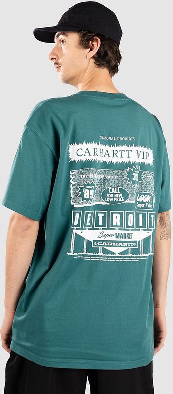 Carhartt WIP - T-shirt - Blauw - Katoen - Organisch