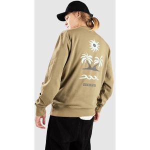 Quiksilver - Graphic Mix Crew - Trui - Beige - 55% Katoen 45% Polyester