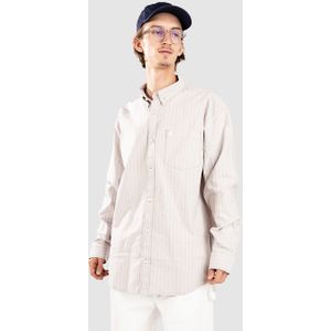 Carhartt Wip - La L/S Cassel Shirt - Gestreept Overhemd - Beige - Katoen