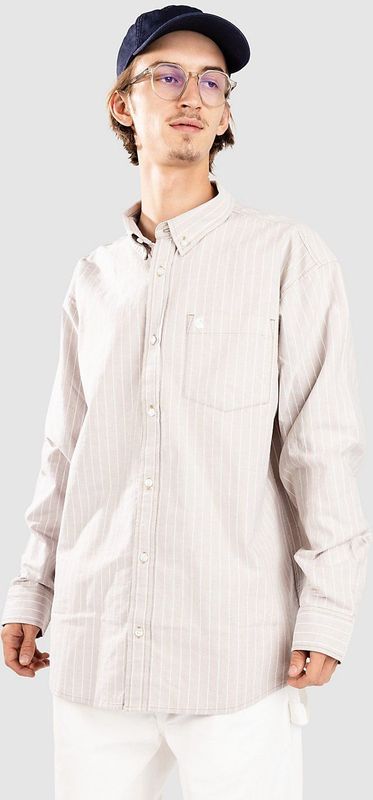 Carhartt Wip - La L/S Cassel Shirt - Gestreept Overhemd - Beige - Katoen