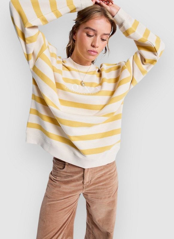 Roxy - Strictly Stripes - Oversized Trui - Beige
