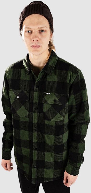 Volcom - Bowered Overshirt - Groen - Heren Polar Fleece Shirt