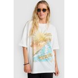 BILLABONG - WHERE THE SUN C - Oversized Shirt - Hemelsblauw - Geel - Mandarijn - Wit
